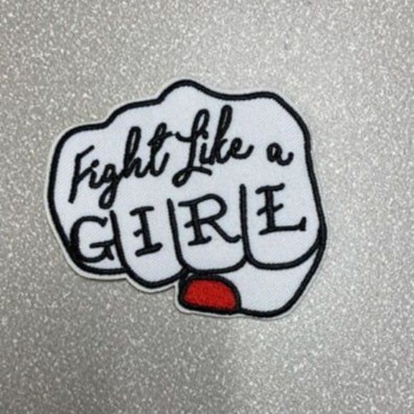 Fight Like a Girl iron on patch - Picture 1 of 1